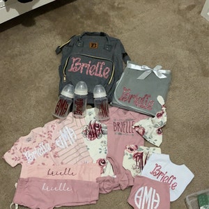 Large Personalized Baby Bundle Take Me Home Set Baby Shower Gift ...
