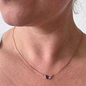 Custom Marquise Birthstone Necklace, Daily Necklace, Wedding Necklace, Anniversary Gift, Bridal Gift, Grandma Gift, Birthday Gift for Her