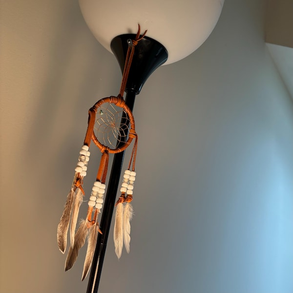 MY PEACE Dream Catcher With Lavender and White Feathers, Native