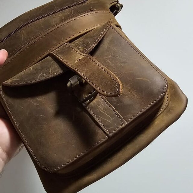 バッグ leather waist pouch brown Leather Hip Bag Men, Leather Fanny Pack, Leather Utility