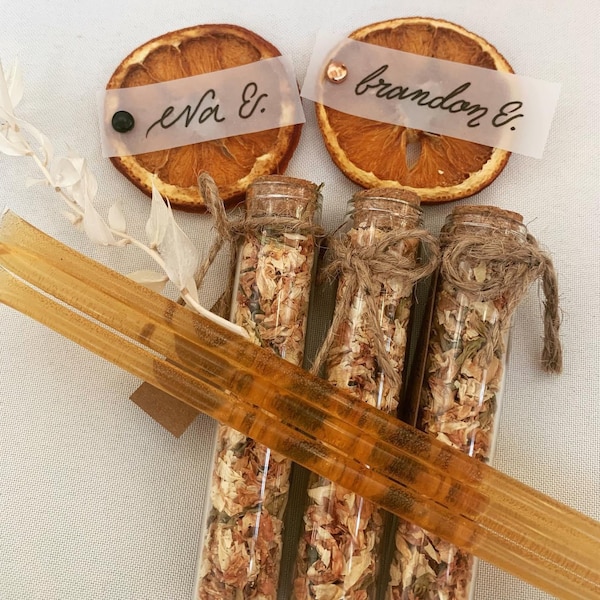 Wedding Tea Favors for Guests, Bulk Test Tube, Rustic Wedding Favor ...