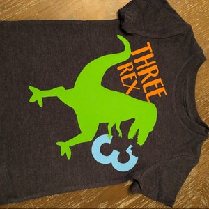 Download Three Rex SVG Dinosaur Cut File 3rd Birthday Saying T-Rex ...
