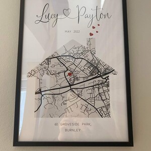 New Home Gift Personalised Housewarming Gift New Home Map - Etsy UK