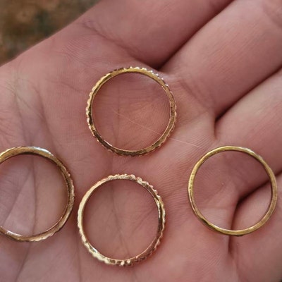 10 Piece Simple Gold Ring Set, Rhinestone Stacking Ring Set, Simple ...