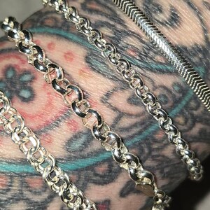 925 Sterling Silver Chain Bracelet - Etsy
