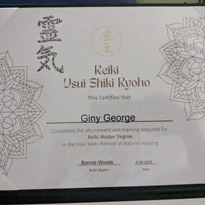 Reiki Certificates - Editable PDF Template for Levels I, II