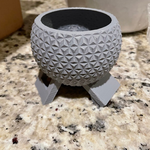 3D Printed Epcot Planter Spaceship Earth - Etsy