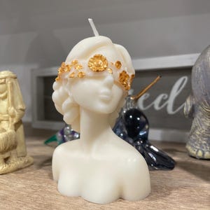 Flower Lady Candle| Unique Candle | Handmade Candle  |Aesthetic Candle | Woman Body Candle| Sculpture Candle|Handmade Candle|shaped Candle