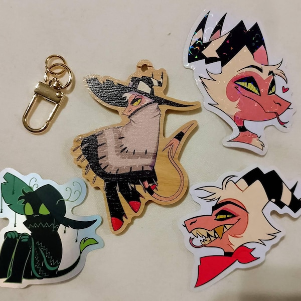 Pin Boss Face Helluva Boss Cat Acrylic Pins - Etsy