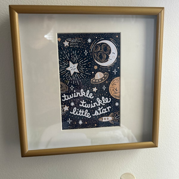 Twinkle Twinkle, Baby Card, Little Star Baby Card, Digitally Printed ...