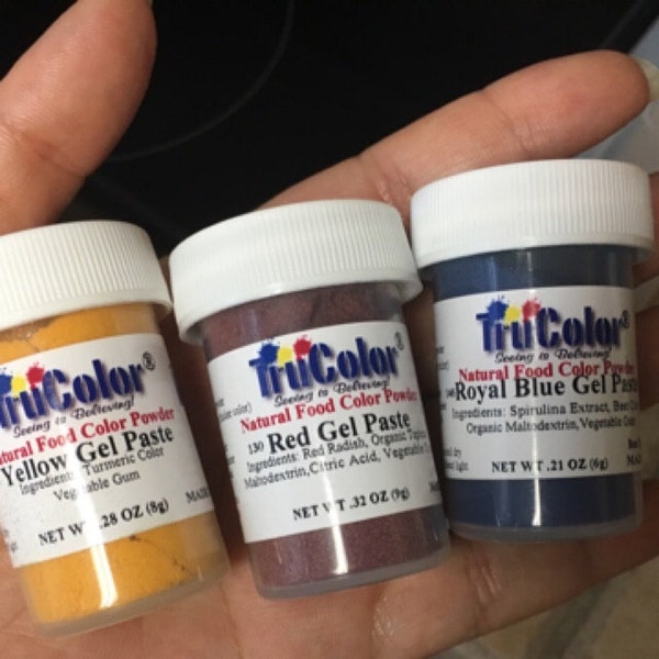 Trucolor Plant Base Food Coloring - 1 Jar of Your Choice, Natural Food