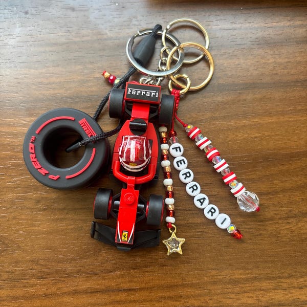 Alpine Formula 1 Beaded Cluster Keychain | F1 Accessories | F1 Keychain ...