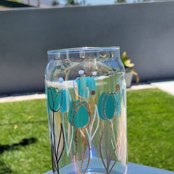 Tulips • 16oz Glass Can Cut Files, Svg Dxf Png File Digital Download - Etsy