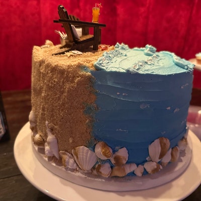 Sea Shell Fondant Topper 50pcs Beach Cake Topper Beach Cupcake Toppers ...