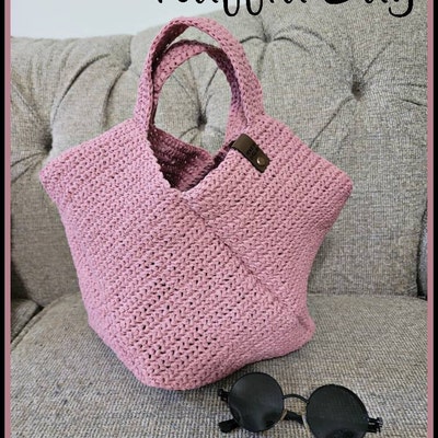 Crochet Raffia Bag Pattern, Raffia Beach Bag Crochet Pattern PDF ...