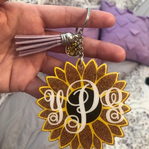 Download SVG Digital Download Sunflower Keychain Outline | Etsy