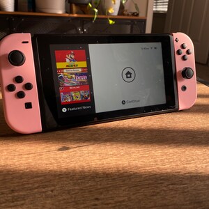 Custom Nintendo Switch Joy-con Controllers Pink With Black