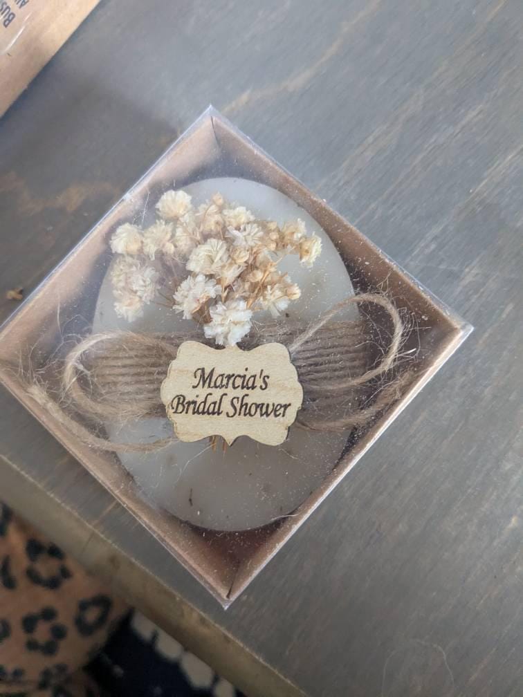 50 PCS Custom Bulk Bridal Shower Soap Favors, Bulk Wedding Favors, Rustic & Unique Bridal Shower Favors, Custom Party Guest Soap Favors