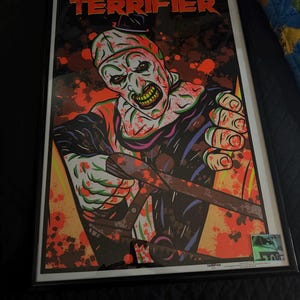 Official TERRIFIER Blacklight Poster – XL Flocked 23x35 Horror Art