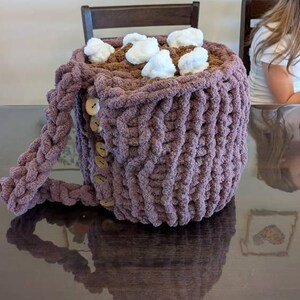 ホットココア マグ ブランケット パターン (手編み & かぎ針編み