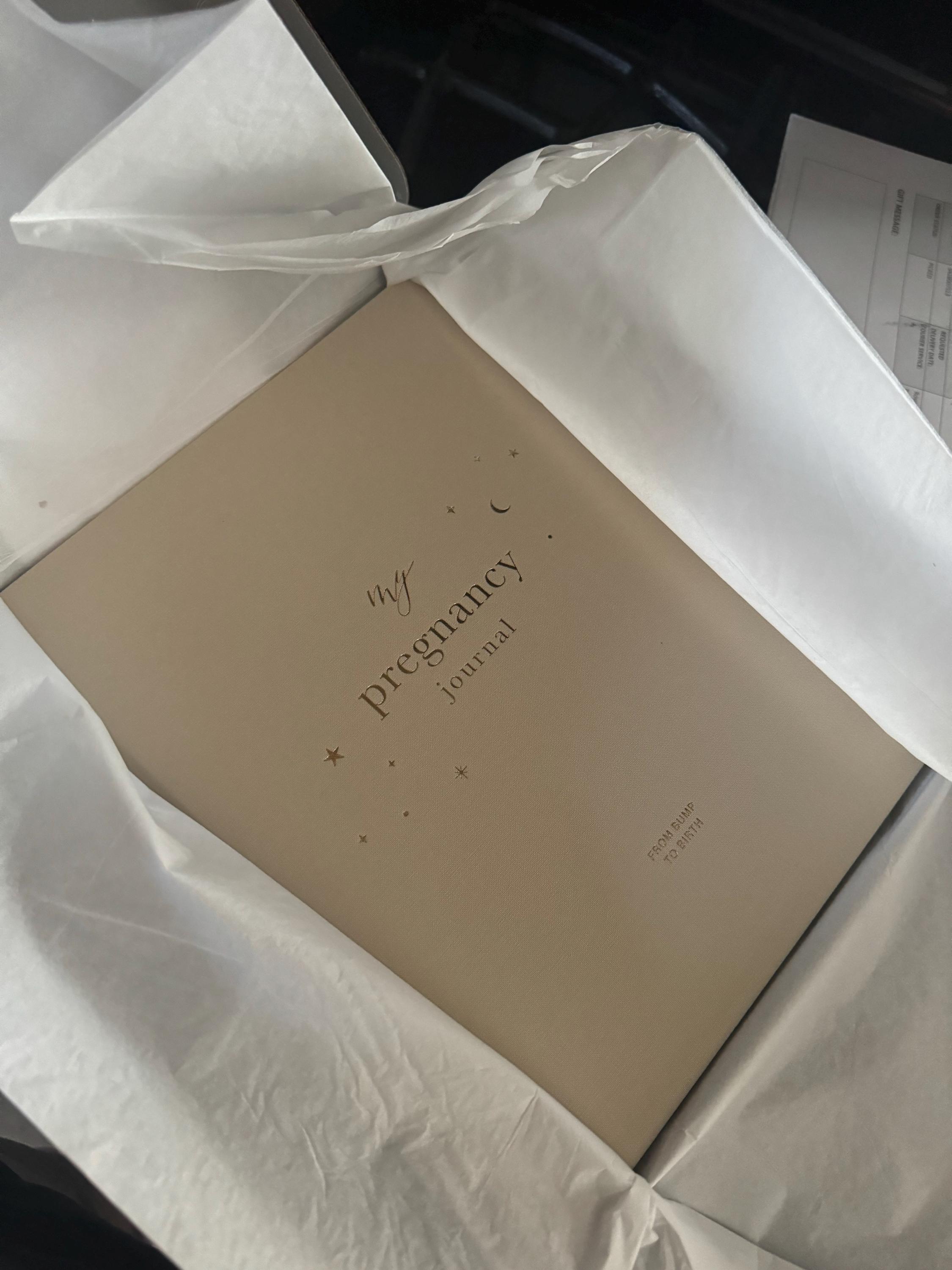 My Pregnancy Journal, Expectant Mother Gift, Pregnancy Planner - Pearl - gift for parents to be, pregnancy record book w/gilded edges