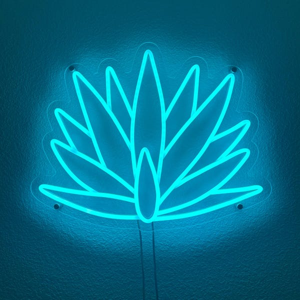 Blue Agave Neon Sign, Agave Tequilana Led Light, Tequila Agave Light ...