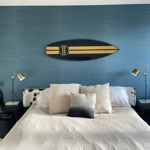 Hills Pattern Acrylic Surfboard Wall Art - 17W x 70H