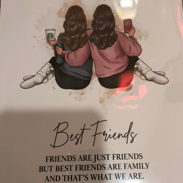 Personalised Best Friends Print, Custom Best Friend Gift, Friendship ...
