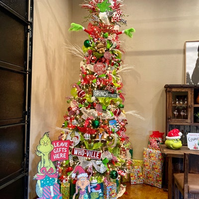 Grinch Christmas Tree Topper, Grinch Legs, Tree Props, Grinch Theme ...