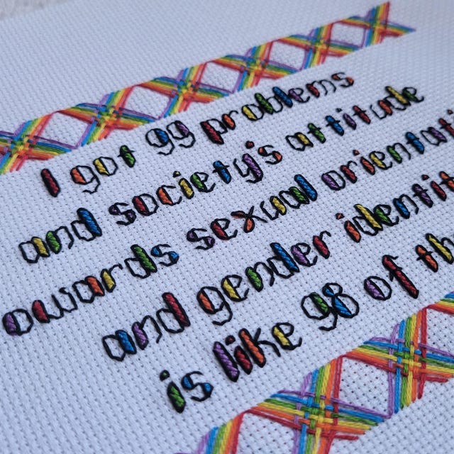 Rob Zombie / Live Laugh Love Parody Cross Stitch Pattern PDF