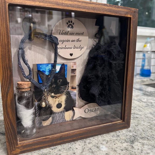 Pet Memorial Shadowbox, Dog Condolence Gifts, Pet Loss Sympathy Gifts ...