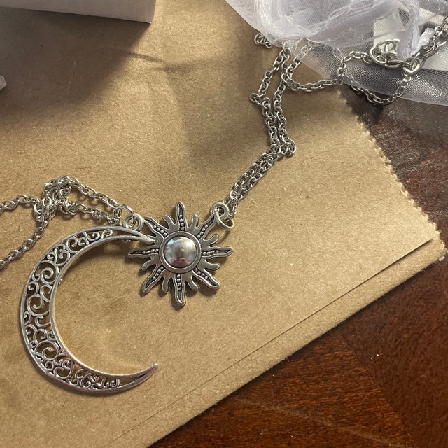Twitches Inspired Necklaces Crescent Moon and Sun Necklace