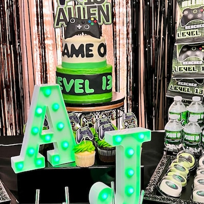 3D Letter Gamer Gamer Party Decorations Gamer Birthday Party Gamer Room ...