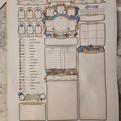 Dnd 5e New Players Cheat Sheet : Beginners Quick Reference Guide PDF ...