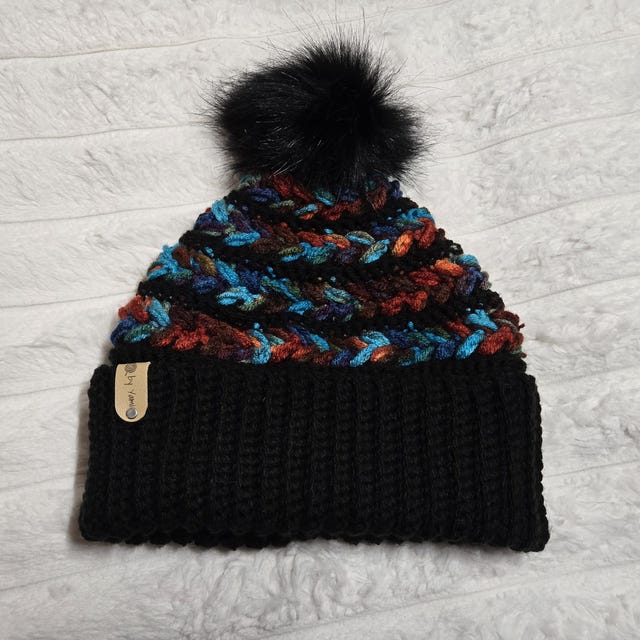 A customer's finished Wheat Stitch Beanie Crochet Pattern