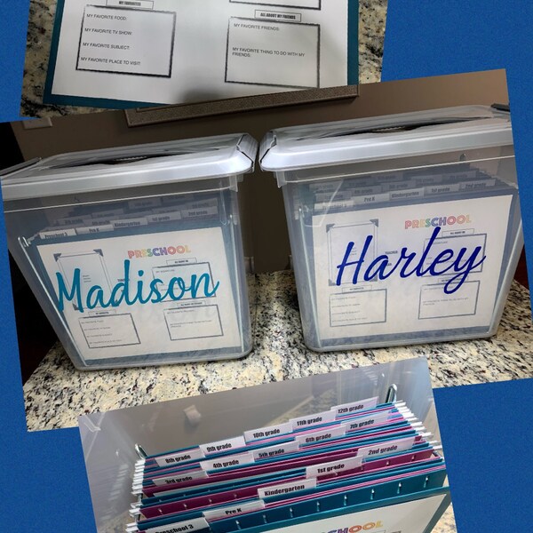 DIY Memory Box Kit - School File Keepsake Organizing Bin - Etsy