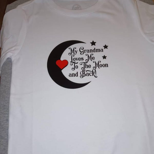 My Grandma Loves Me to the Moon and Back PNG - My Grandma Loves Me ...