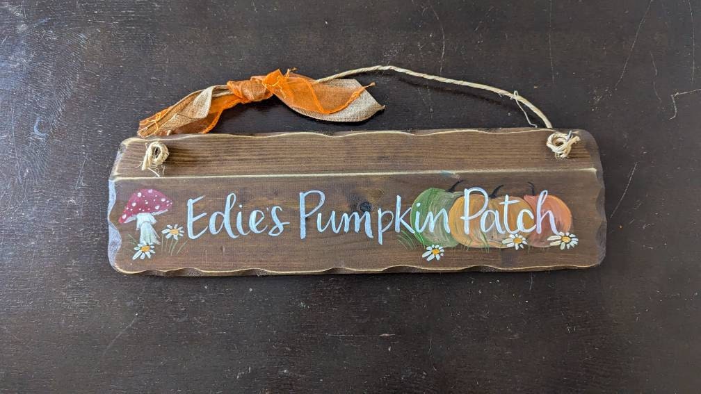Custom Grandad&#39;s garden plaque. Unique birthday, anniversary & memorial gift. Trespassers will be composted sign. Handpainted custom sign
