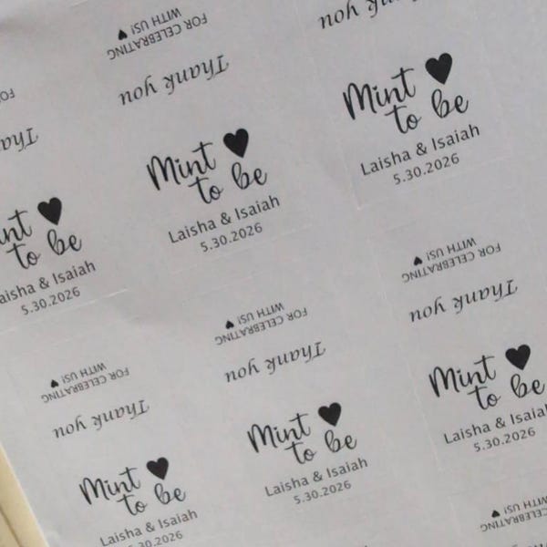 FREE SHIPPING - Personalized Wedding Mint Favors | Mint to Be Bridal ...