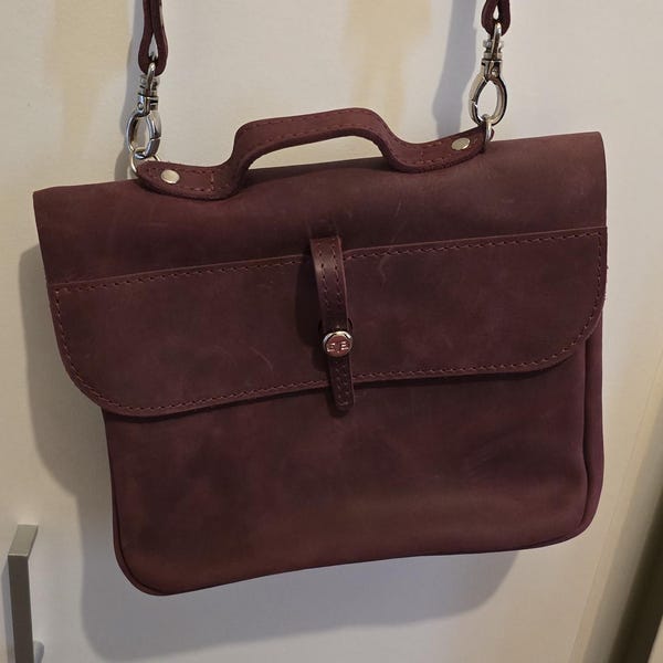 Burgundy Leather Micro Bag