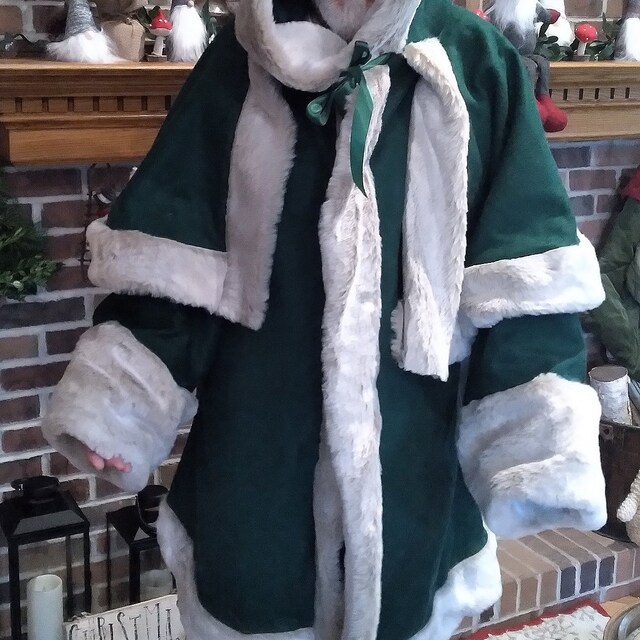 Velvet Irish Santa Claus father Christmas xmas Suit Costume W