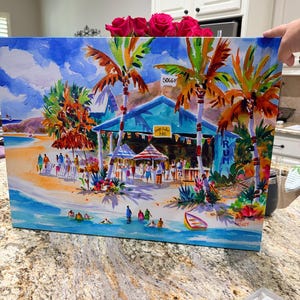 Soggy Dollar Bar, British Virgin Islands, Caribbean Beach Art, BVI