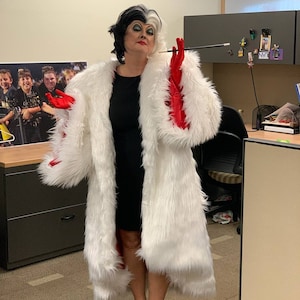 Once Upon a Time Cruella Deville White Fur Coat