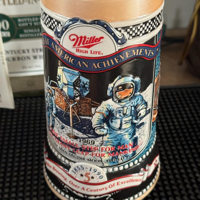 Miller High Life Beer Stein NASA Apollo 11 Great American