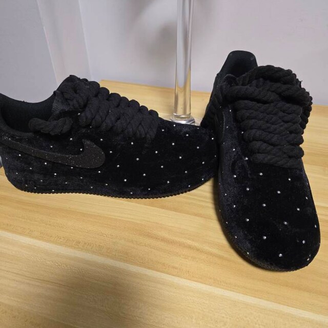 Air Force 1 Black Glitter - Etsy