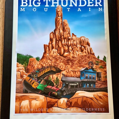 Big Thunder Mountain Poster Disney Attraction Poster Vintage Disney ...