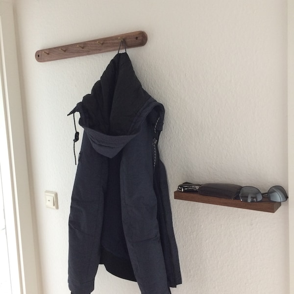 Floating Jacket Rack Anaan Branch Floating Coat Rack 5 Wall Coat Hooks Wood Space Saving ...