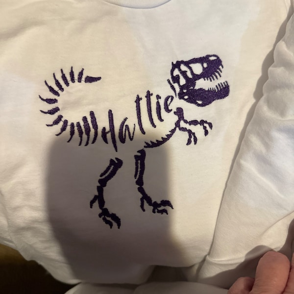 FRAME T-rex Dinosaur Dino Skeleton Bones Fill Embroidery Design - Etsy
