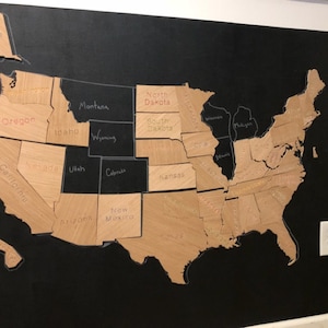 Handcrafted United States of America Wooden Model Craft Mural Educational 834