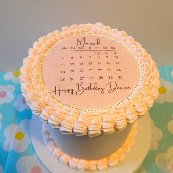 New Trend Calendar Cake Topper-digital - Etsy